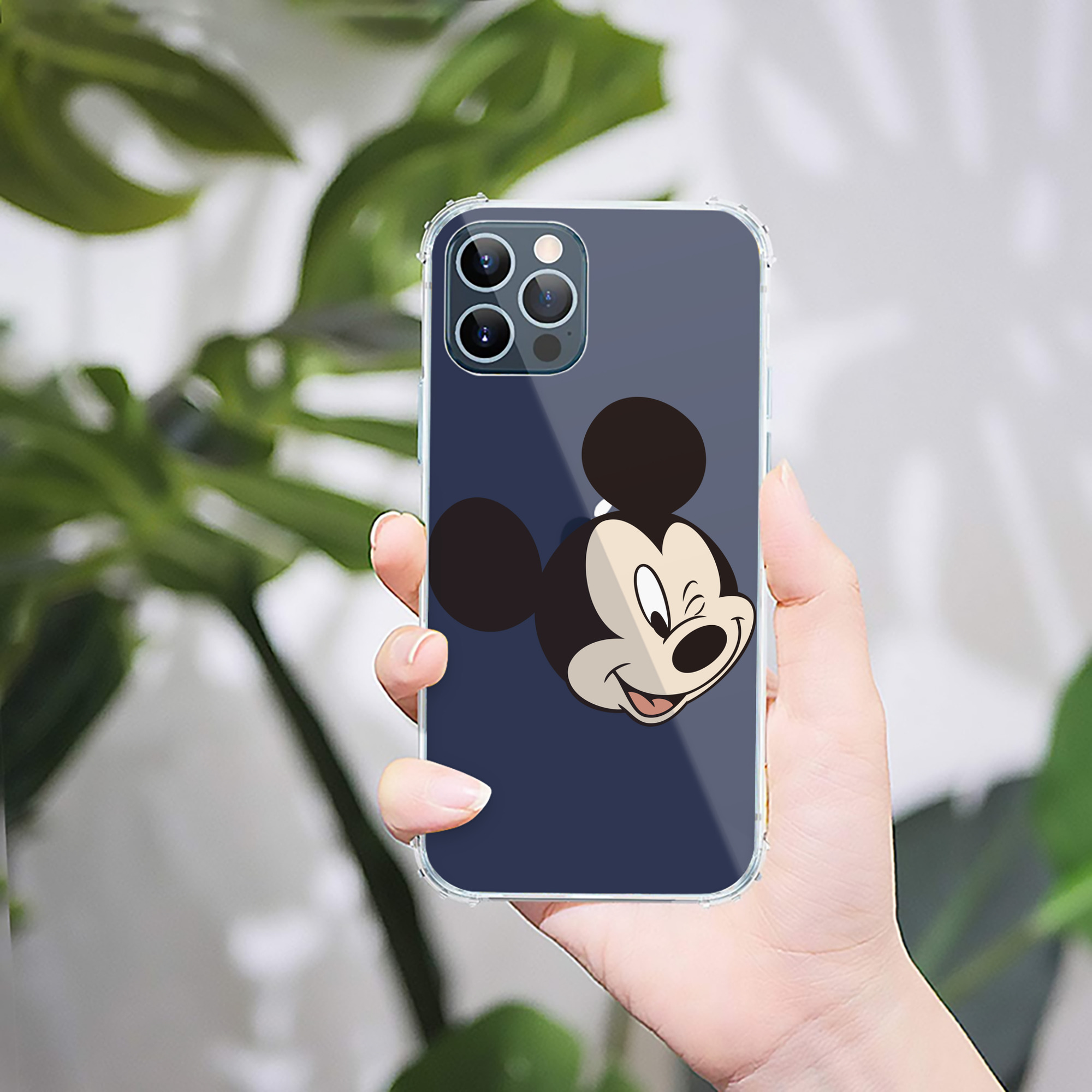 （画像用） ミッキーマウス Mickey Mouse 【iPhone 12シリーズ対応】透明スマホケース（クリアソフトケース）